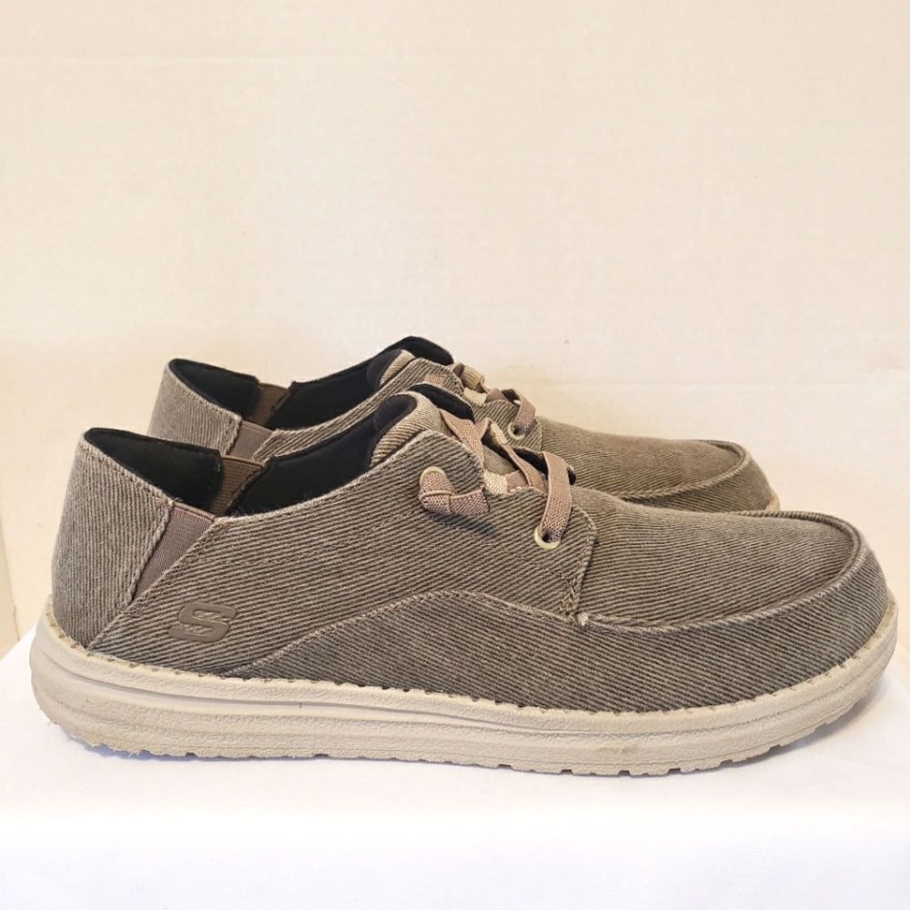 Skechers Men's Tan Melson Volgo Slip-On Sneaker Size: